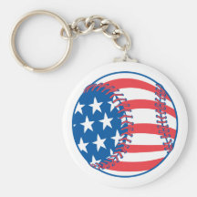 Béisbol patriótico llavero