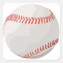 Béisbol Pegatinas Cuadradases Personalizadas