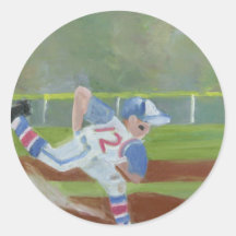 Béisbol-por--Bahía Etiqueta Redonda