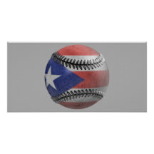 Béisbol puertorriqueño tarjeta fotográfica personalizada
