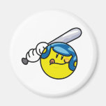 Béisbol sonriente imán