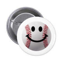 béisbol sonriente pin