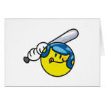 Béisbol sonriente tarjetón
