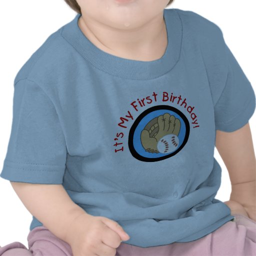 Béisbol y 1ras camisetas y regalos del cumpleaños 