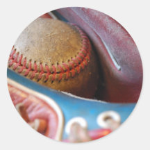 Béisbol y guante pegatina