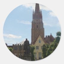 Belfort en Brujas Etiquetas Redondas