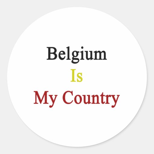 Bélgica es mi país etiqueta