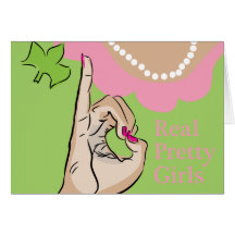 Bella arte bonita real de los chicas tarjeta