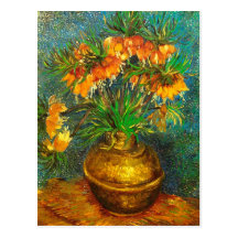 Bella arte de cobre del florero de los Fritillarie Postales