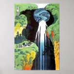 Bella arte de la cascada de Hokusai Amida Posters