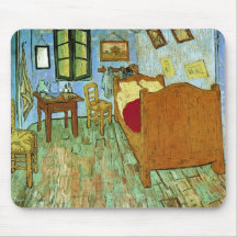 Bella arte del dormitorio de Van Gogh (F484) Alfombrilla De Ratón