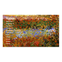Bella arte del jardín floreciente de Van Gogh (F43 Tarjetas De Negocios