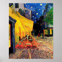 Bella arte del vintage de la terraza del café de V Posters