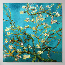 Bella arte floreciente del árbol de almendra de Va Posters