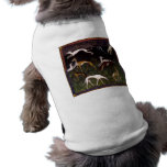 Bella arte medieval de los galgos camisetas mascota