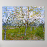 Bella arte rosada de la huerta de Van Gogh (F555) Posters