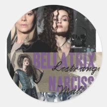 Bellatrix Lestrange y Narcissa Malfoy Pegatina Redonda