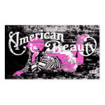 belleza americana tarjetas de visita