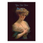 Belleza de Edwardian Tarjeton