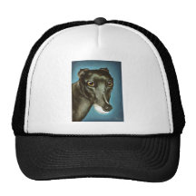 Belleza de Garfiney - retrato del galgo Gorras De Camionero