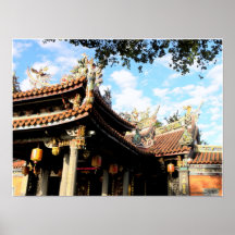 Belleza de la impresión del templo poster