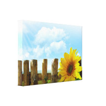 Belleza de la naturaleza del girasol lona envuelta para galerias