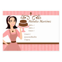 Belleza de la torta tarjetas de visita