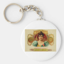 BELLEZA DE ORO de la etiqueta antigua de la caja d Llaveros