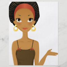Belleza negra tarjetas publicitarias