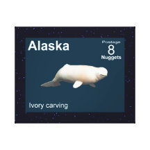 Beluga de marfil impresión de lienzo