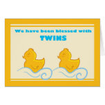 Bendecido con la tarjeta ducky de la invitación de tarjetas