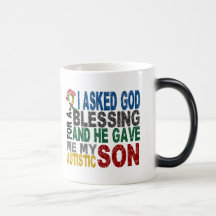 Bendición de 5 camisetas y ropas del autismo del H Taza