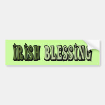 Bendición irlandesa etiqueta de parachoque