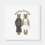 Bendiciones del boda del oso de peluche imán de frigorifico