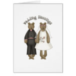 Bendiciones del boda del oso de peluche felicitacion 