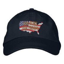 Bendiga a nuestras tropas 2 gorra de béisbol bordada