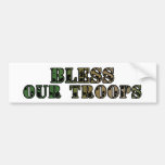Bendiga a nuestro pegatina de Troops_Bumper Pegatina De Parachoque