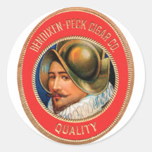 Bendixen-PeckCigar Pegatinas Redondas