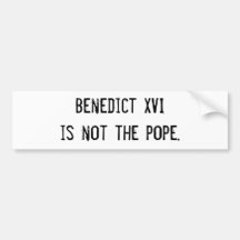 Benedicto XVI no es el papa Pegatina De Parachoque