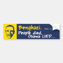 Bengasi. La gente murió, Obama mintió Etiqueta De Parachoque