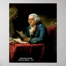 Benjamin Franklin - pintura 1767 de David Martin Poster