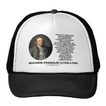 Benjamin Franklin que evalúa cita de las probabili Gorro