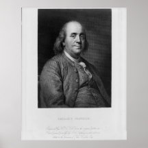 BENJAMIN FRANKLIN que graba por H.B. Pasillo Poster