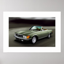 Benz 300SL de Mercedes Poster