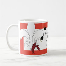 Bermellón de la graduación de la flor de lis de lo taza de café