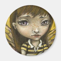 Bernie - el chica de la abeja de la miel imanes  