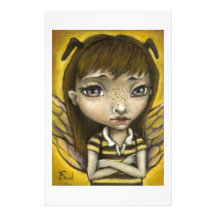 Bernie - el chica de la abeja de la miel papelería personalizada
