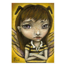 Bernie - el chica de la abeja de la miel tarjeta de visita