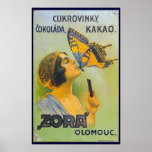 Besado por un anuncio del chocolate del vintage de poster