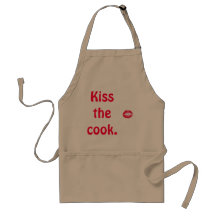 Bese el delantal del cocinero